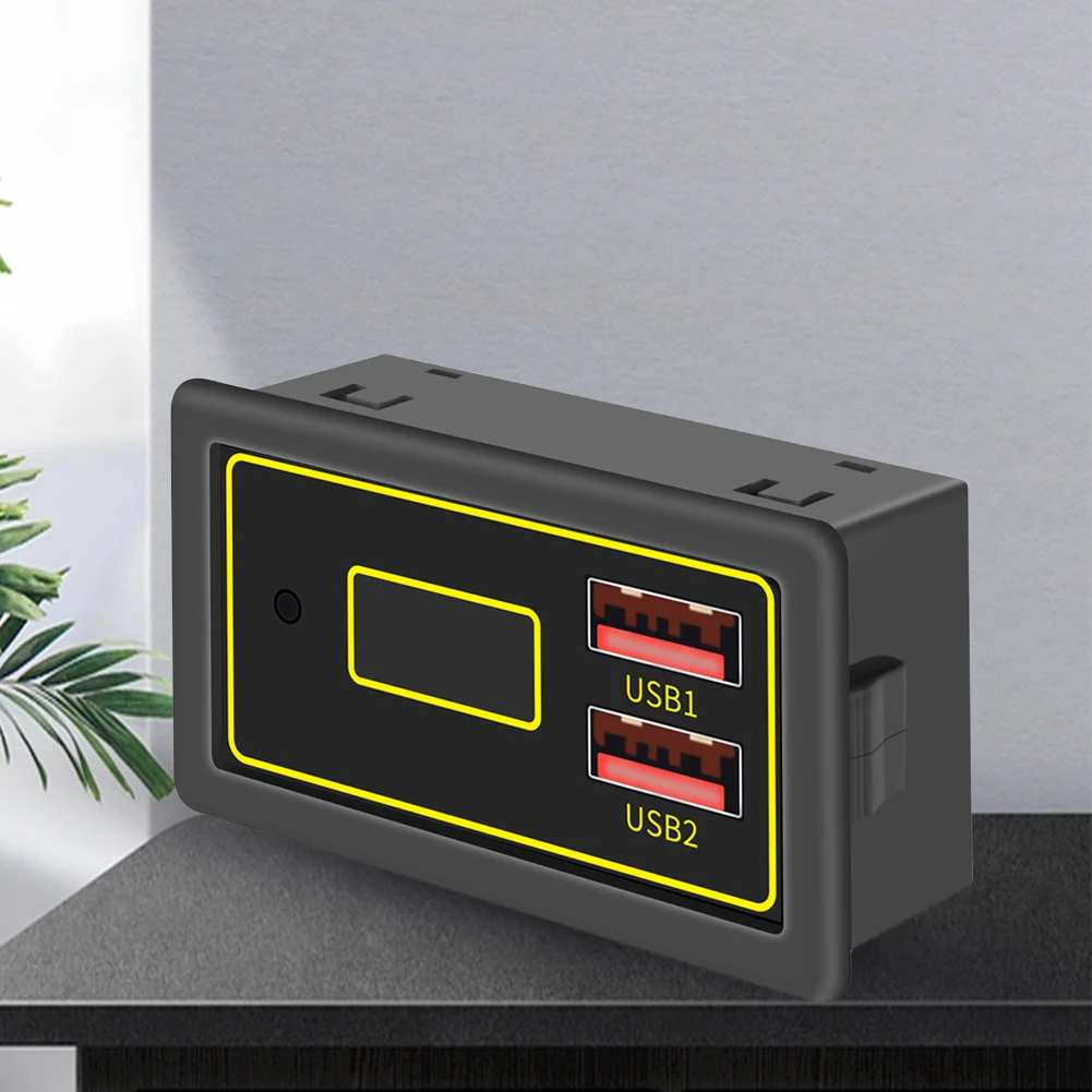 

Car Battery Indicator Meter Gauge 12V 24V Capacity Tester Dual USB Voltage Power Display Support QC3.0