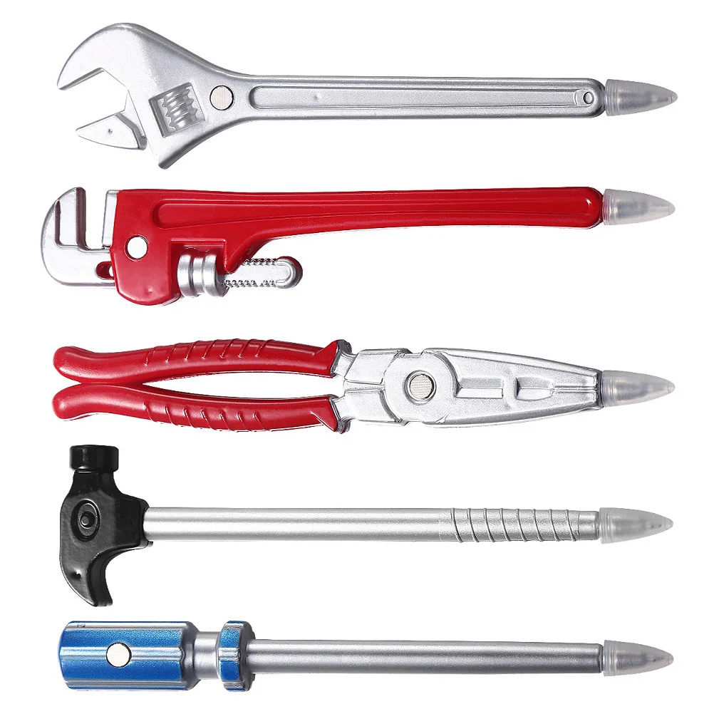 

5Pcs Five Hardware Tools Designed Ballpoint Pens Portable Creative Writing Pen for Students Stationery Pens