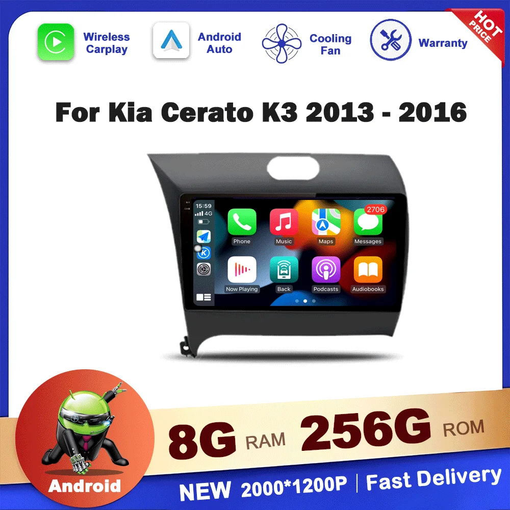 

GPS Navigation for Kia Cerato K3 2013 - 2016 Car Radio Multimedia Video Player Audio DSP Stereo auto WIFI BT Head Unit Carplay