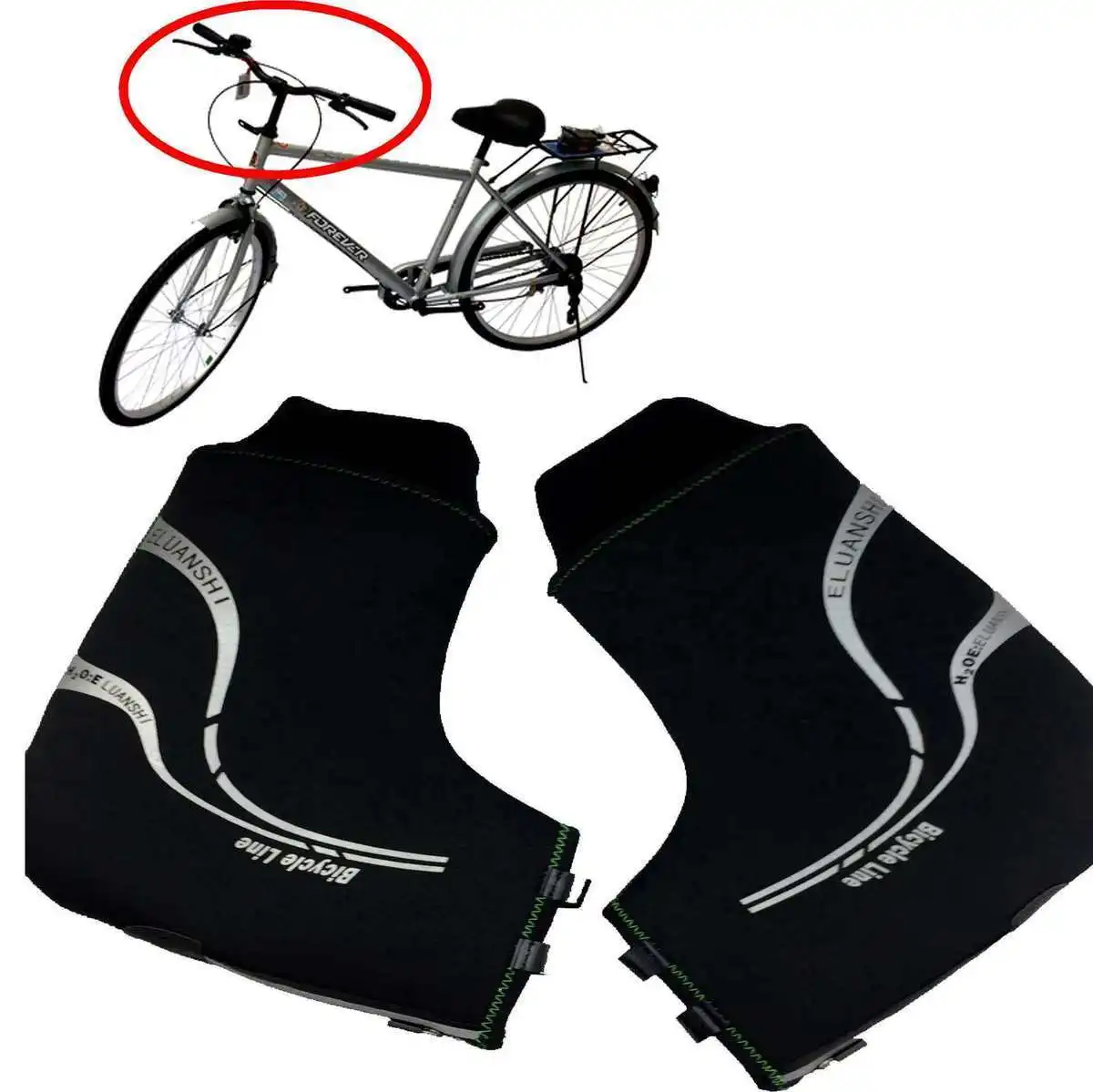 Windproof Road Handlebar Covers Bicycle Cycling Gloves warm Bike full fingers Winter Gloves MTB rainproof