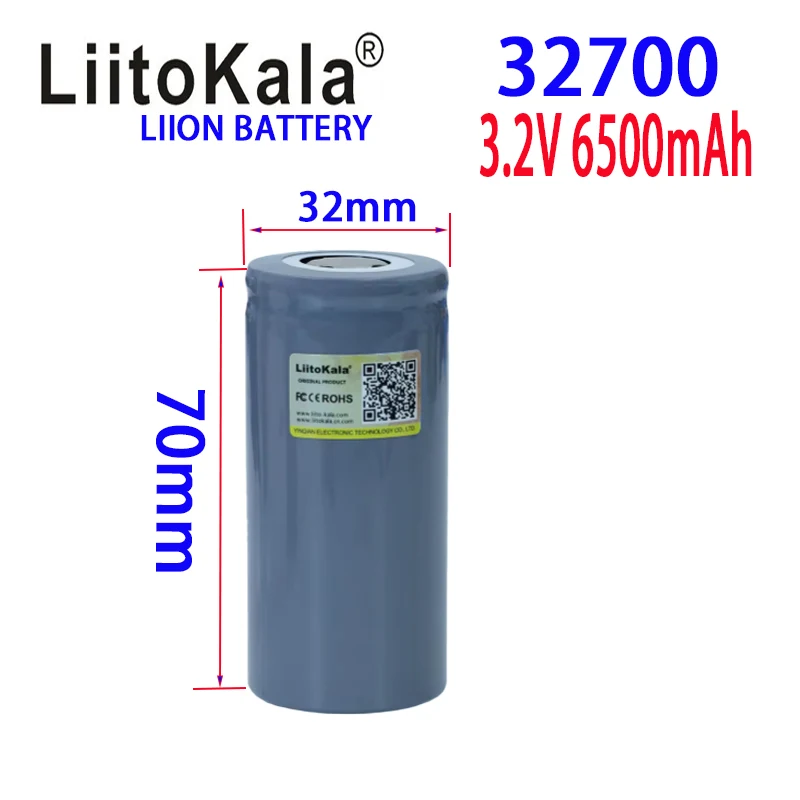 

100% original LiitoKala 1-10PCS 3.2V 32700 6500mAh Li-On rechargeable electric tool/electric scooter/outdoor lighting battery