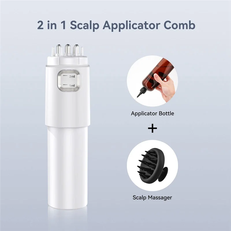 

AA20-2In1 Scalp Massager Brush For Medicine Essential Oil Serum Scalp Oil Applicator For Hair Treatment Growth 1 Piece