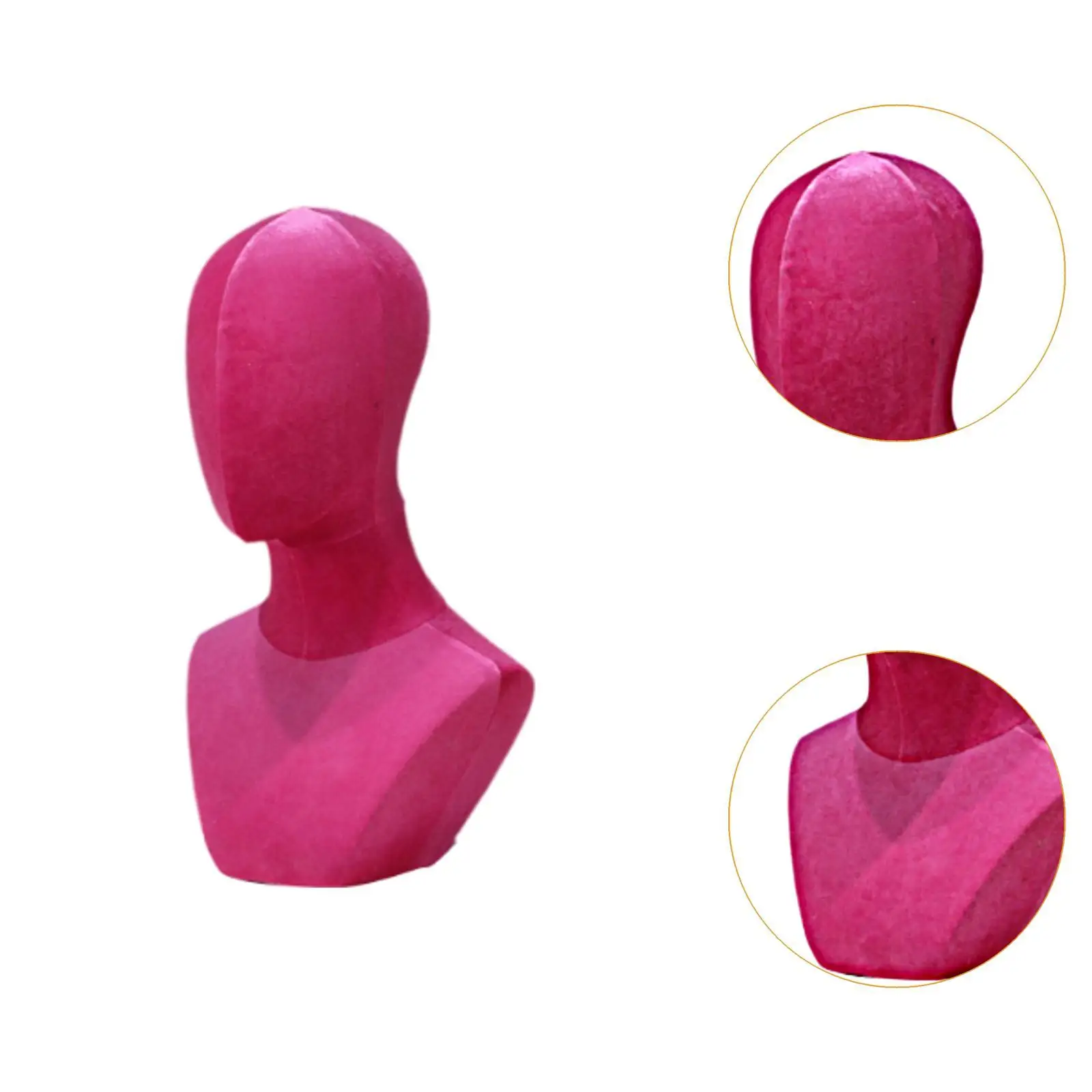 Busto della spalla della testa del manichino, espositore per parrucche per esposizione di gioielli del manichino, modello di testa del manichino per stilista