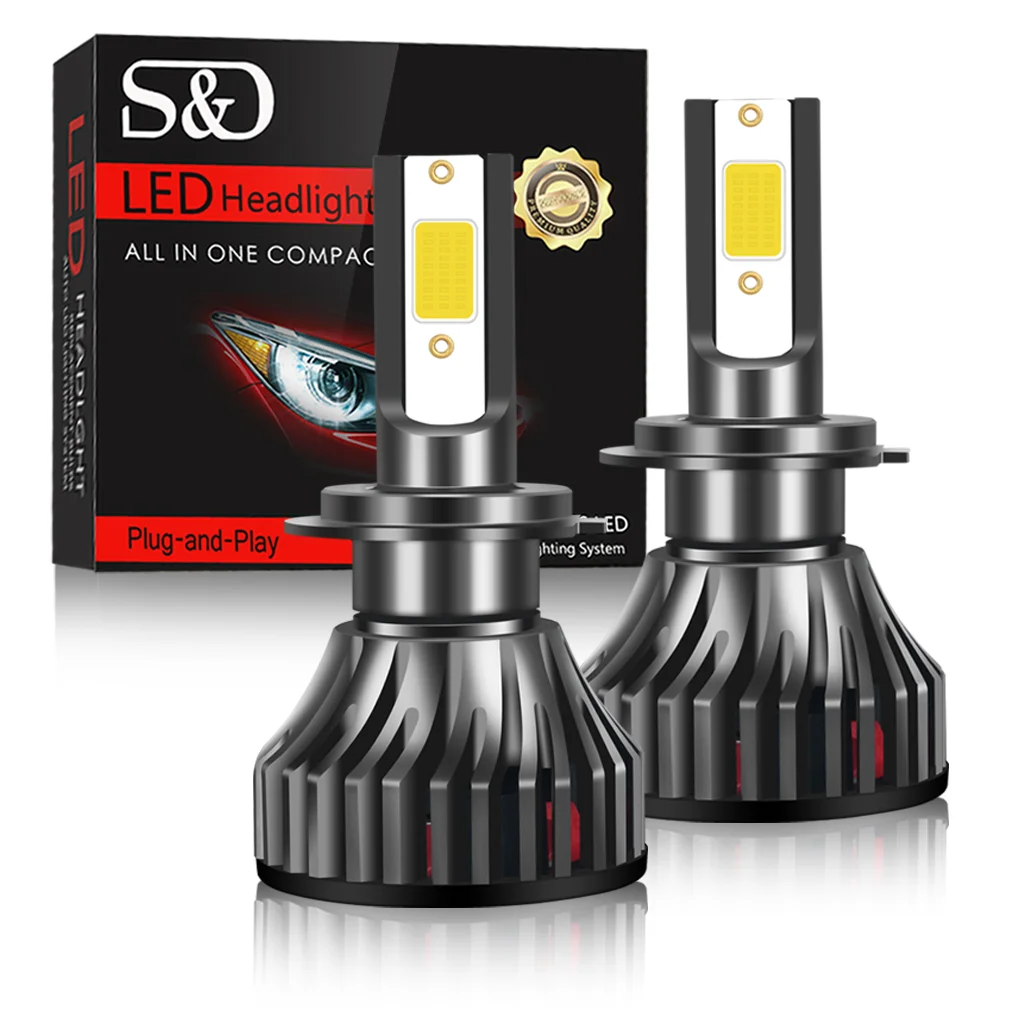 2pcs H4 H7 Led 20000LM Bulb Car Headlight H1 H3 LED H8 H11 9005 HB3 9006 HB4 9012 HIR2 H27 880 3500K 6500K 8500K Auto 12V