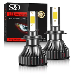 2pcs H4 H7 Led 20000LM Bulb Car Headlight H1 H3 LED H8 H11 9005 HB3 9006 HB4 9012 HIR2 H27 880 3500K 6500K 8500K Auto 12V