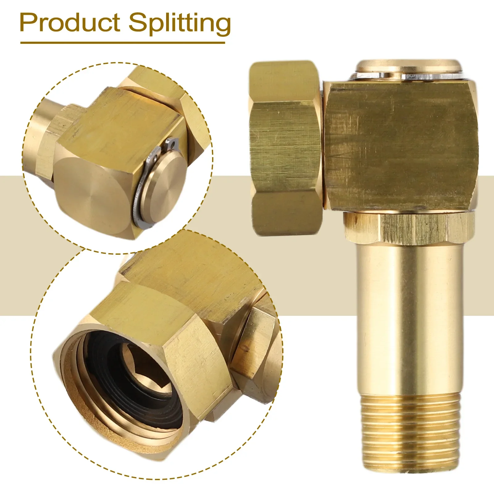 

Sturdy Fittings Replacement Spare Parts Swivel Elbow Connector Thread Design Easy Installation Fittings Hose Reel