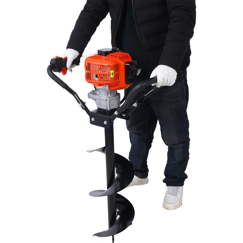 Control Digger Engine Enhanced Fuel Hole Hole digger Post Post hole Power V-Type 52CC 2 Stroke Gas Post Hole Digger One Man Auge