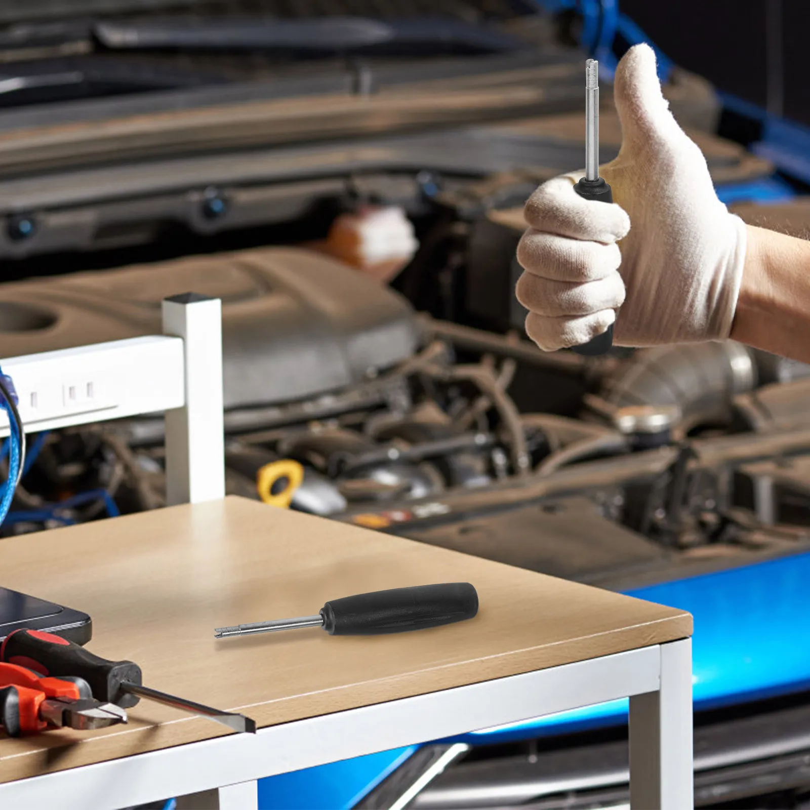 

2Pcs Valve Stem Removal Tool Auto Tire Tube Valve Tool for Vehicle Supplies Repair Use Auto Core Wrench