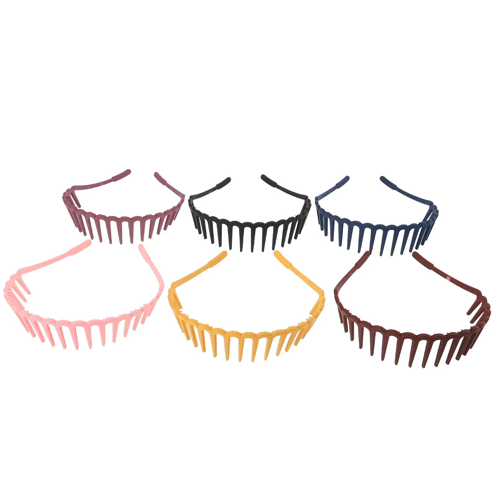 6 pièces de bandeaux en plastique à dents serrées, élégants, pour femmes, accessoires de coiffure pour fêtes, mariages, mode, bandeaux décoratifs
