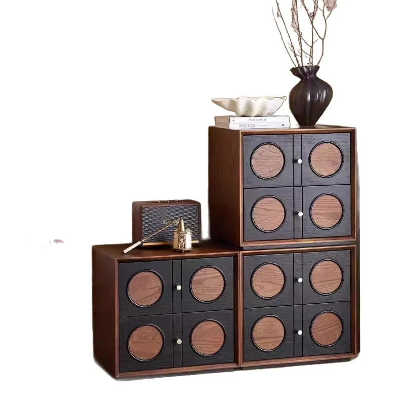 Household dining side cabinet, sofa side cabinet, living room locker, bedroom storage card door cabinet