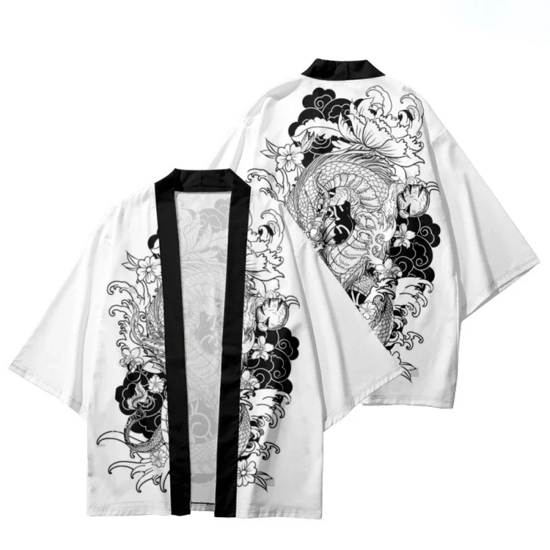 Brand New Kimono Men's Cardigan Japanese Clothing Samurai Clothing Harajuku Anime Kimono Streetwear Trend Men's Summer Cardigan