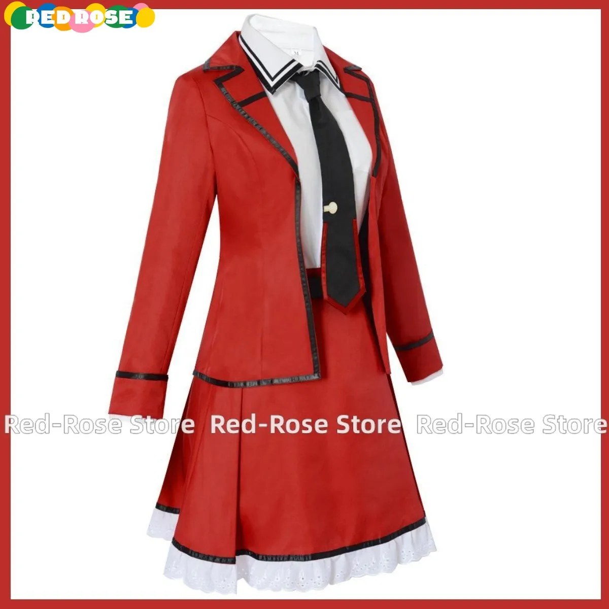 Disfraz de Cosplay de Anime Kotori Itsuka para mujer, traje de fiesta de Navidad Sexy, peluca de comandante Ratatoskr, falda de uniforme Jk rojo