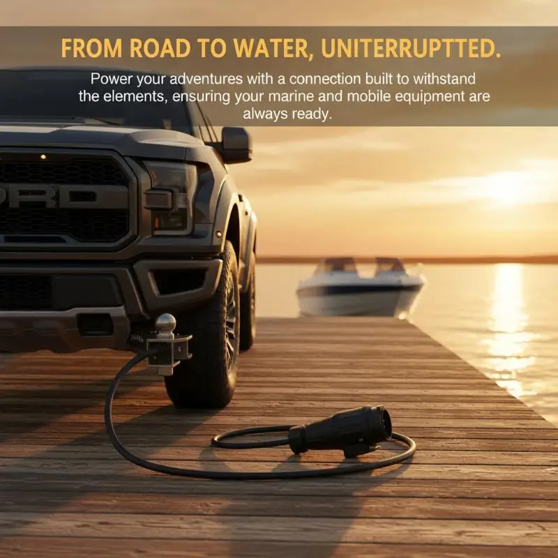 Advanced 13 Pin Trailer Plug 12V Waterproof Electrical Connector for Truck Caravan Boat