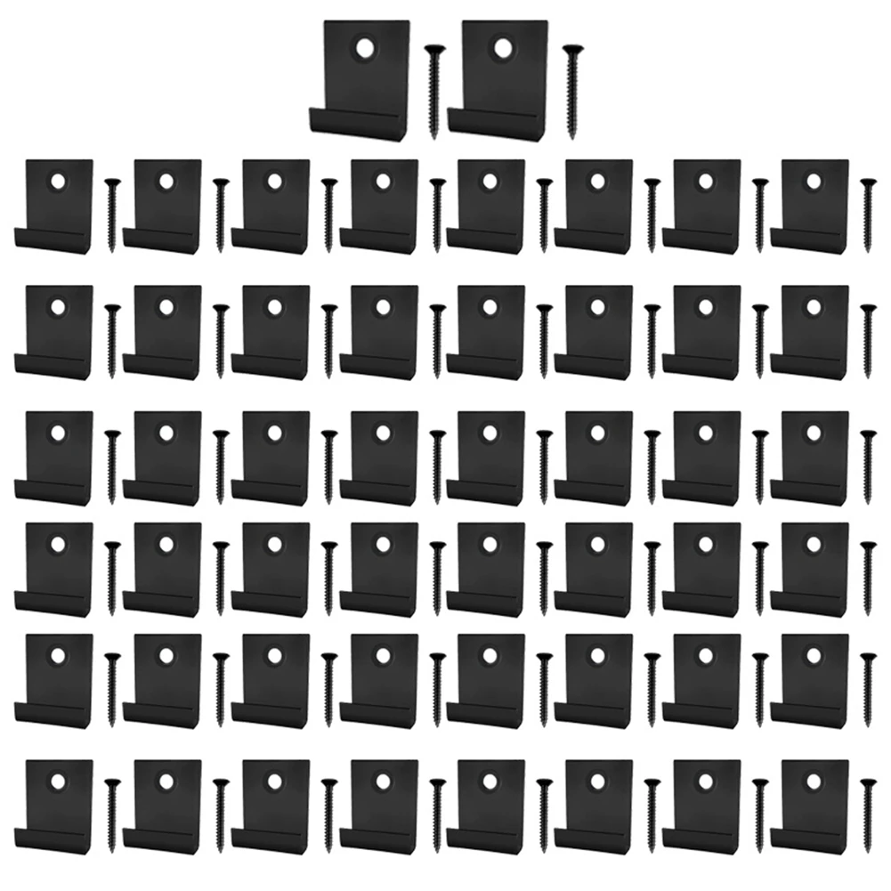 A43TBG Stainless Steel Composite Deck Fixing Clips, Concealed Deck Fasteners with Self-Tapping Screws, Deck -End Buckles