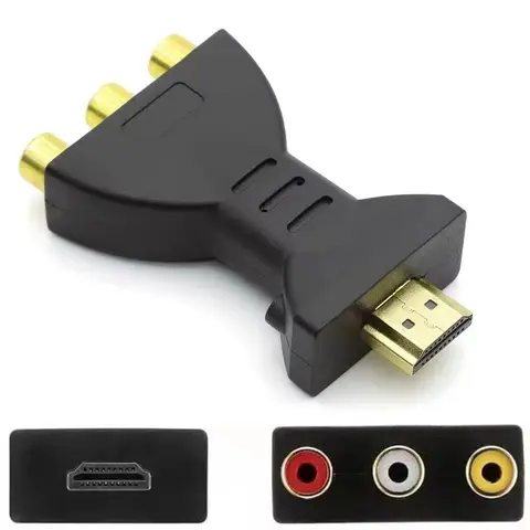 Full HD 1080P RCA AV To HDMI-compatible Composite Converter AV To HDTV Audio Video Connector For TV BOX DVD Projector Computer