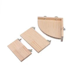 Parrot Bird Wood Perch Stand Platform Rectangle Board For Budgie Parakeet Cockatiel Fan-shaped Shelf Stand Hamster Gerbil Rat