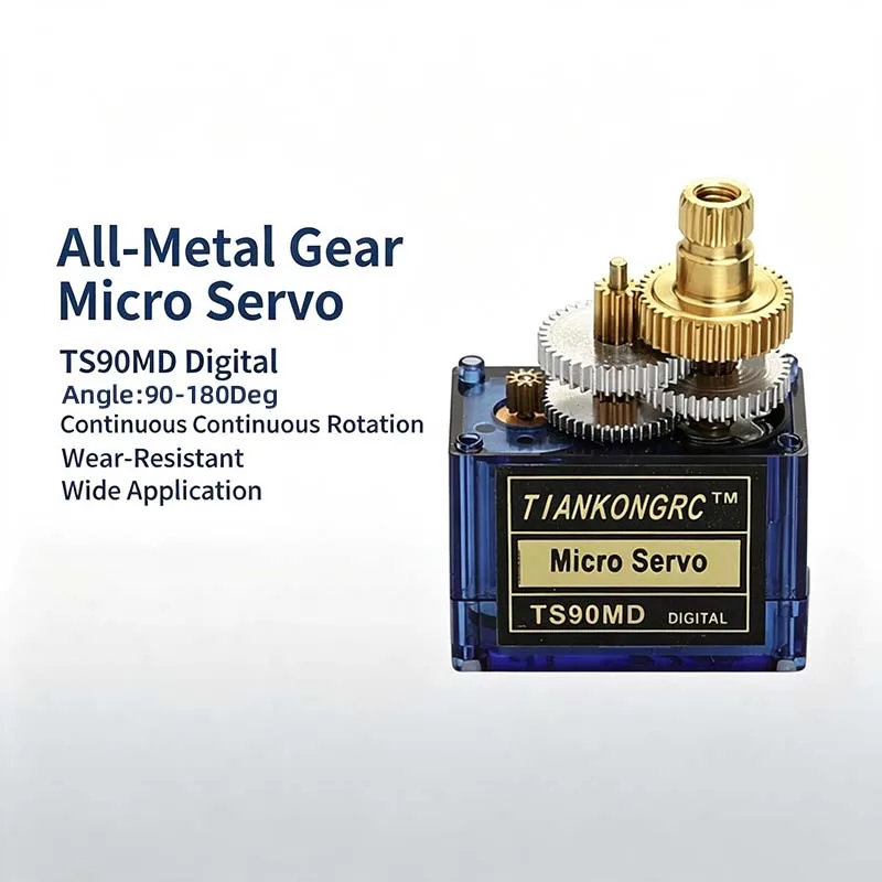 TS90M Metal Copper-Geared Servo for Fixed-Wing RC Airplanes, Model SG90, 9g