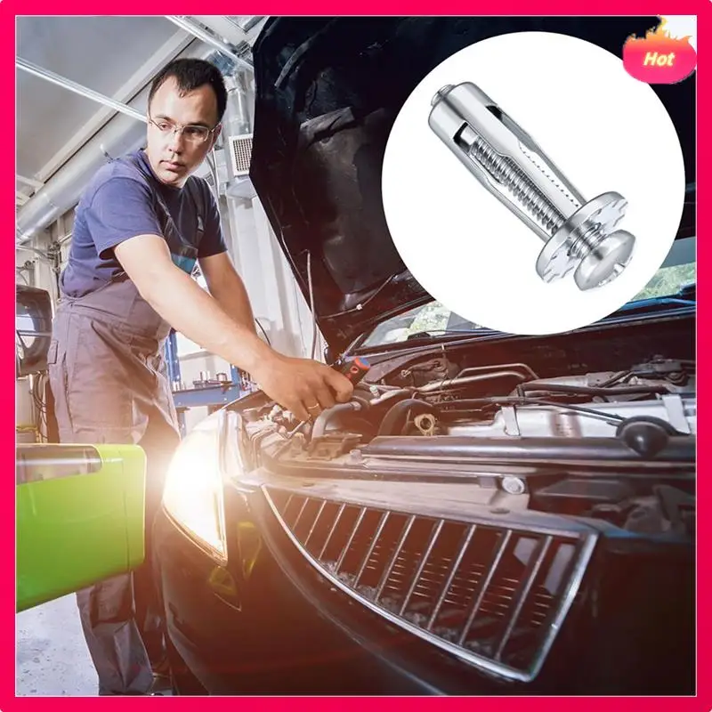 

40Pcs M 4 M5 M6 M8 Jack Nuts, Carbon Steel Expansion Screw Nut Fasteners For Securing Plate Frame Container Tag