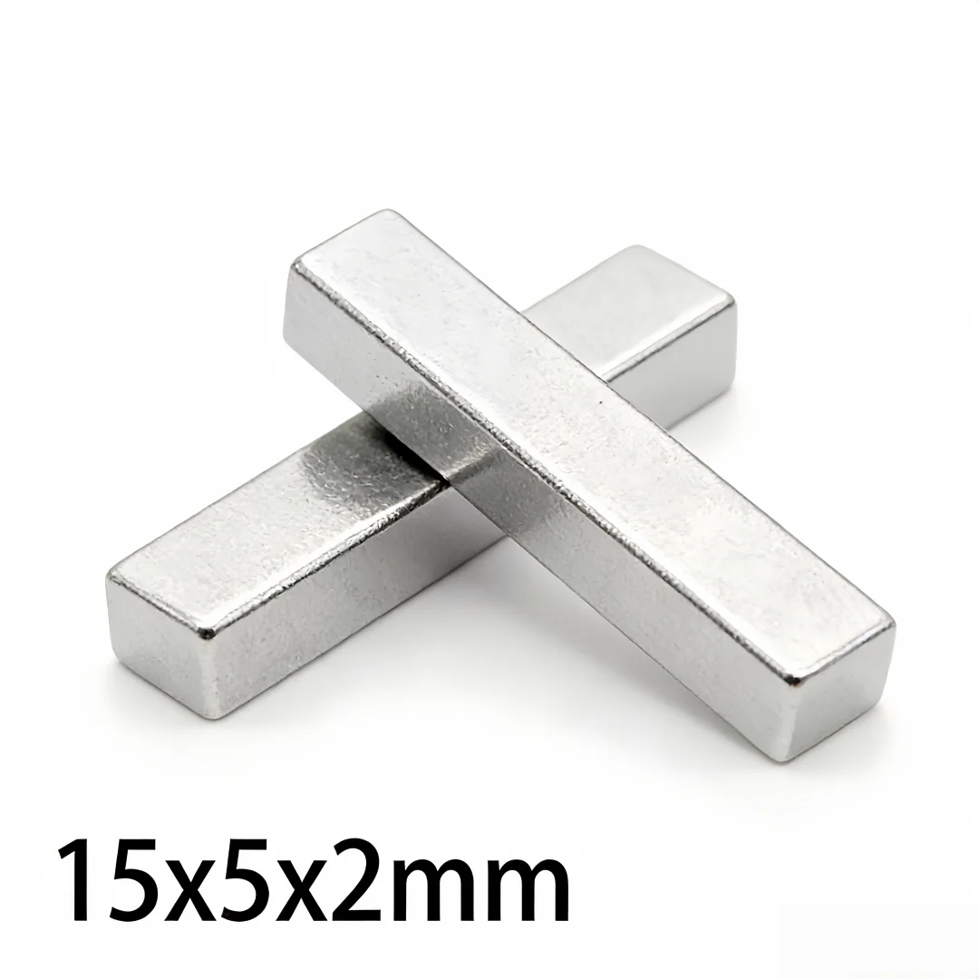 15x5x2mm Thin Sheet Powerful Magnets 15*5*2 Strong Block Magnets For Fridge Diy Building Scientific Craft 15x5x2