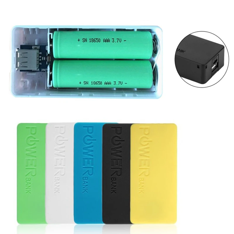 Portable Power Bank Case For 18650 Battery DIY Mobile Storage Box 5V 5600mAh USB Charger for Phone Electronic Mobile Charging