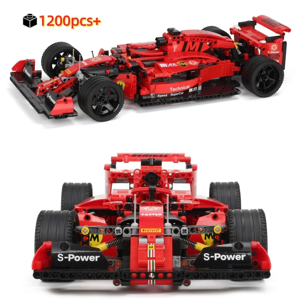 

1:10 Technical Creative DIY Building Blocks Set Red Sports Car Model MOC Assembly Bricks Toy Gift for Boys and Girls