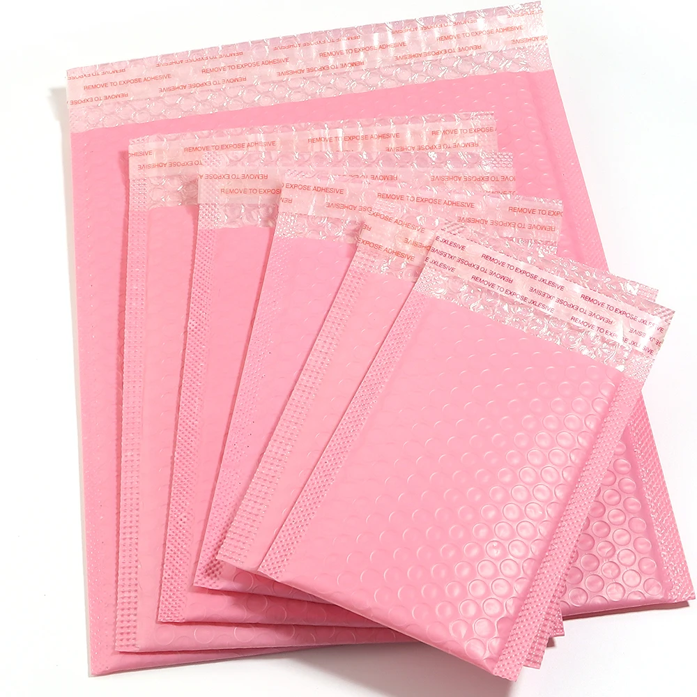 5-20Pcs Pink Poly Bubble Mailers Padded Envelopes Self Seal Padded Envelopes Gift Bags Shipping Bag Packaging Envelope