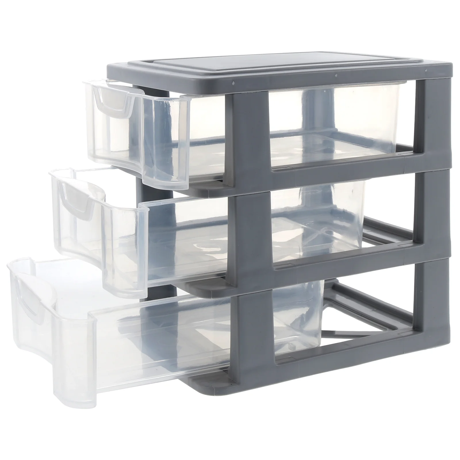 Drawer Storage Box Clear Dustproof Organizer Stationery Holder Desktop Kids Room Decor Tabletop Indoor Case Miscellaneous