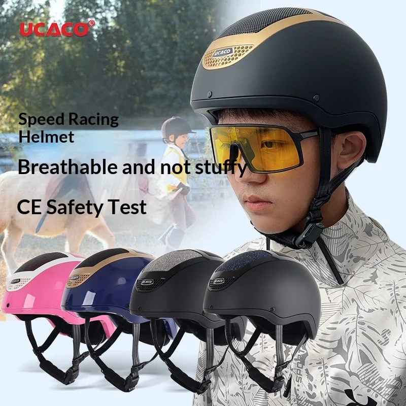 Professional Breathable PC+ABS Material Outdoor Sports Riding Equestrian Helmet for Speed Competition Supplies