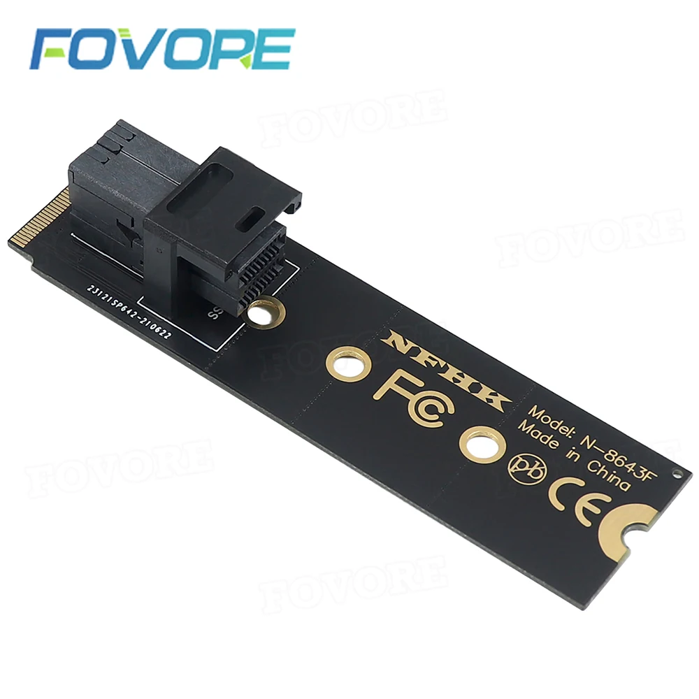 Express Card For Riser SFF-8643 Interface M.2 NVMe to U.2 Adapter SFF-8639 SSD M-Key Riser ...