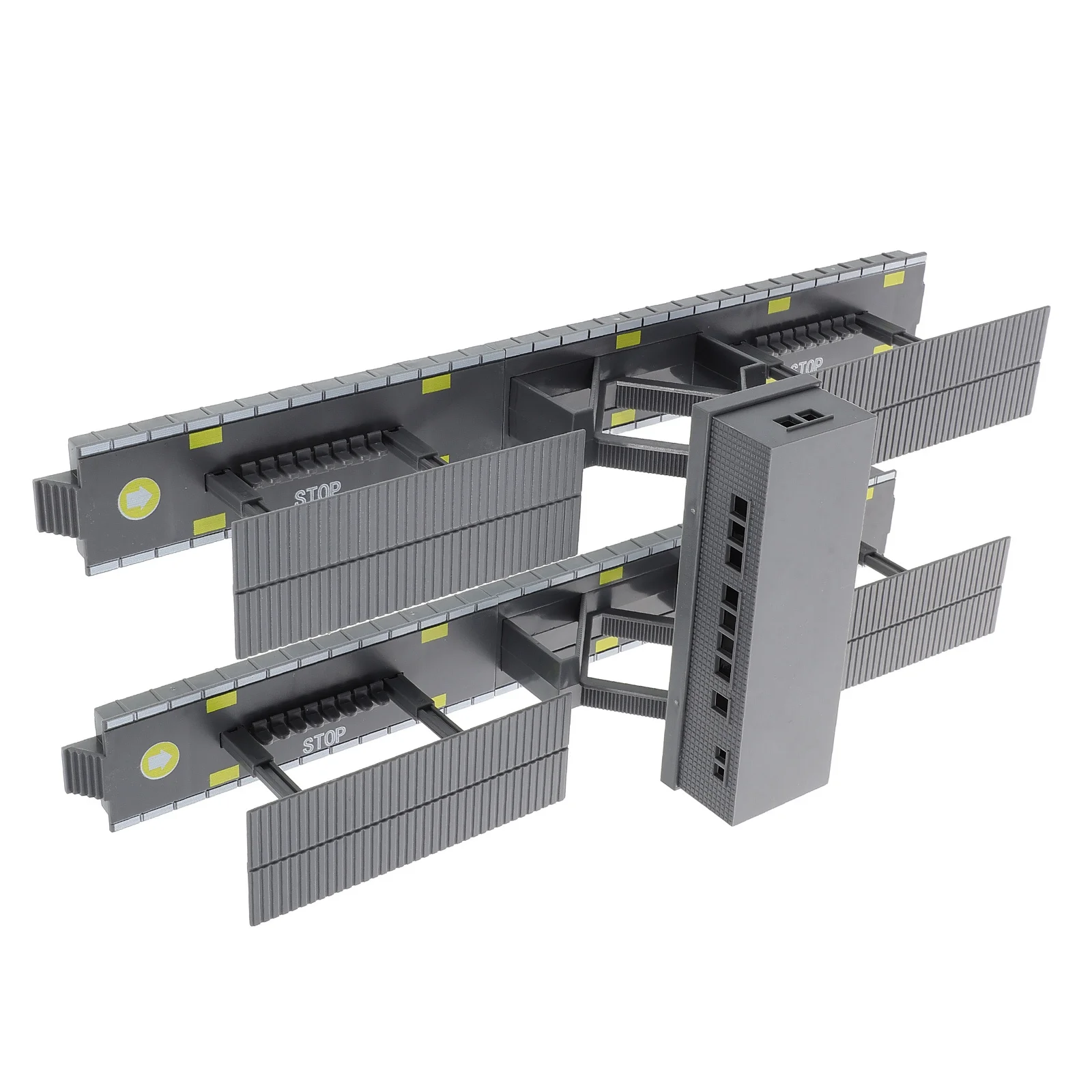 

1 set 1 Set Platform Assembly Kit Plastic Overhead Footbridge For Kids Diy Railway Scenery Diorama Sand Table Decor Train Set