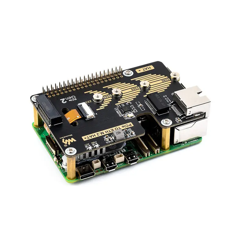 Woli Weixue Raspberry Pi 5 PCIe to Gigabit Ethernet M.2 expansion card NVMe hard disk protocol SSD boot