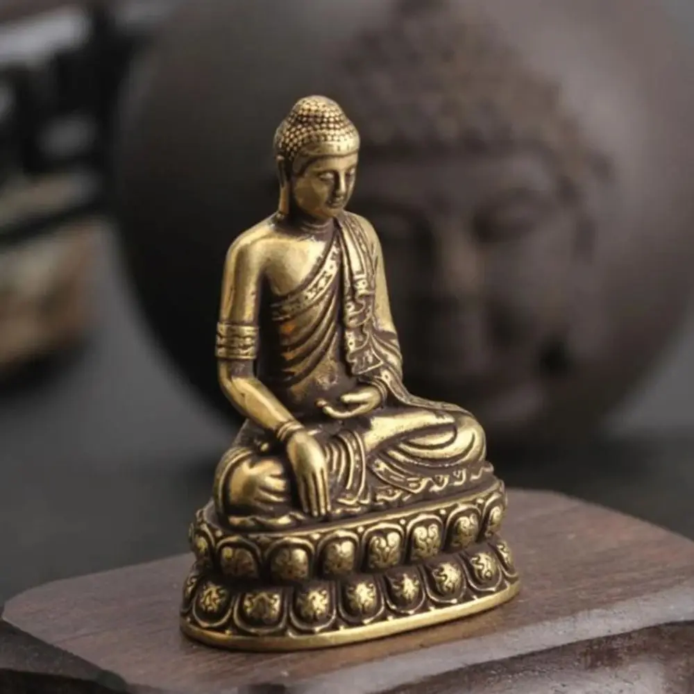 to Clean Worship Antique Micro-carving For Collection Sitting Buddha Figurine Desktop Decor Sakyamuni Statue Buddha Trinkets