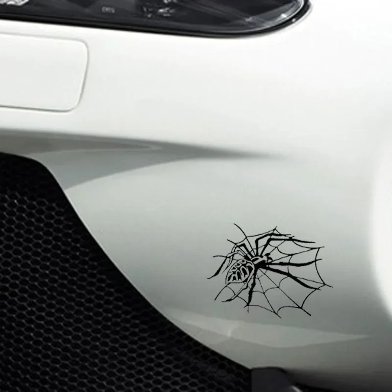 Car decals Lifelike Spider Webs Halloween Car Stickers Vinyl Decal  waterproof sunscreen 15CM