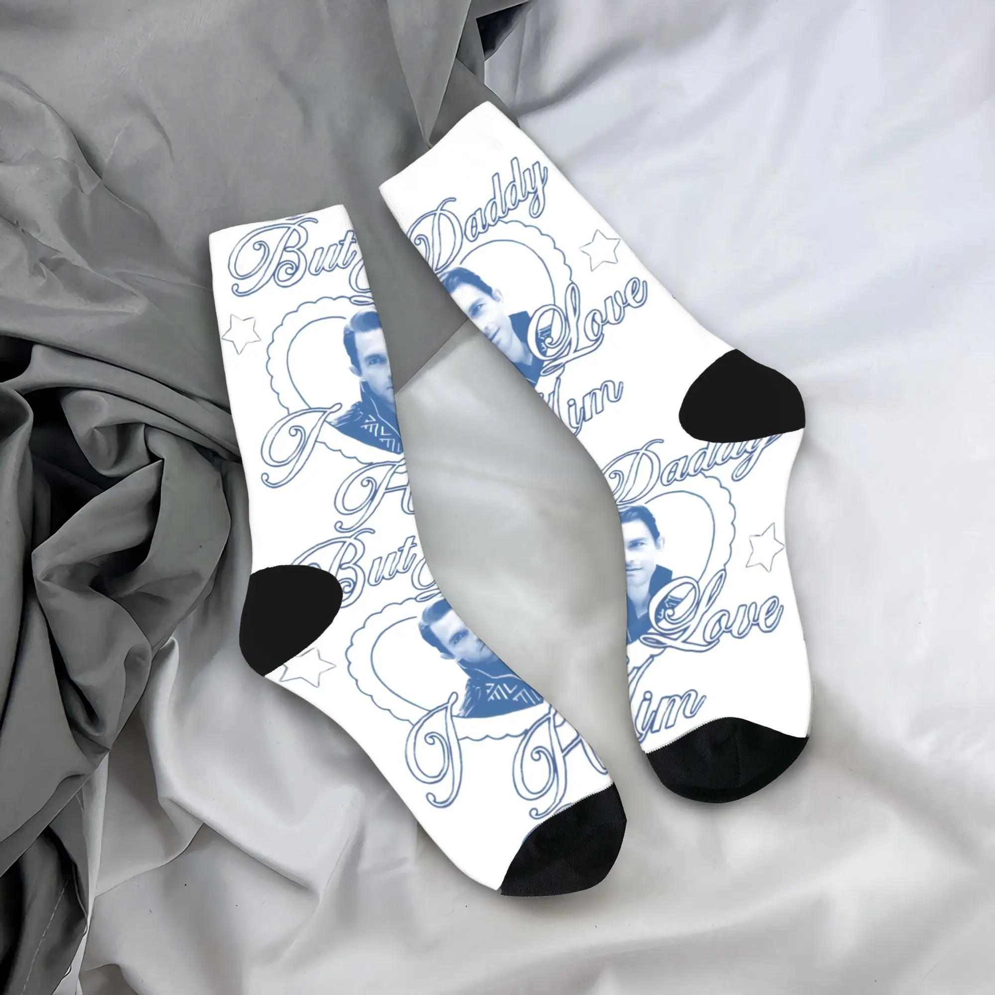 

Unisex Men Socks Jonathan Bailey Prince Fiyero Stockings Winter Modern Medium Soft Socks Custom Climbing Non Skid Socks