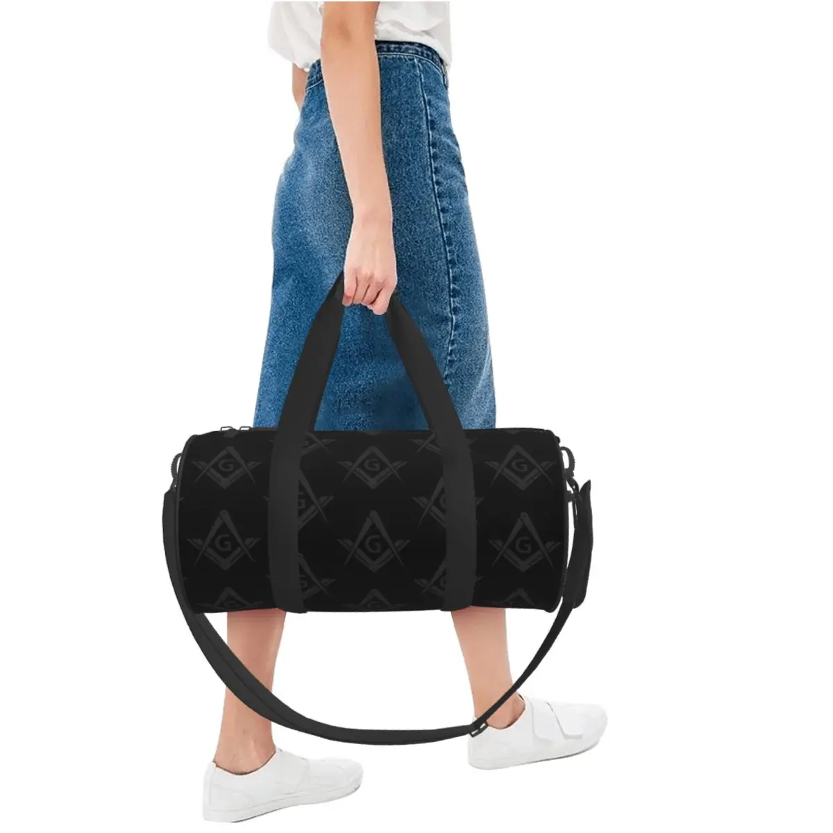 Bolsa de gimnasio con logotipo de Freemason, bolso deportivo de gran capacidad, brújula, símbolo de masón, bolso de mano con estampado de fin de semana, bolsa de equipaje divertida, bolsa de Fitness para hombres y mujeres