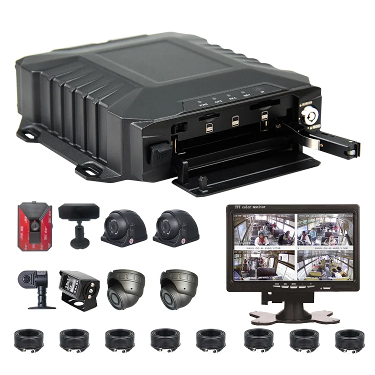 

8-канальная мобильная система видеорегистрации MDVR 4G для транспортных средств с HDD-накопителем, мониторингом усталости водителя для автобусов и грузовиков, решение для школьных автобусов