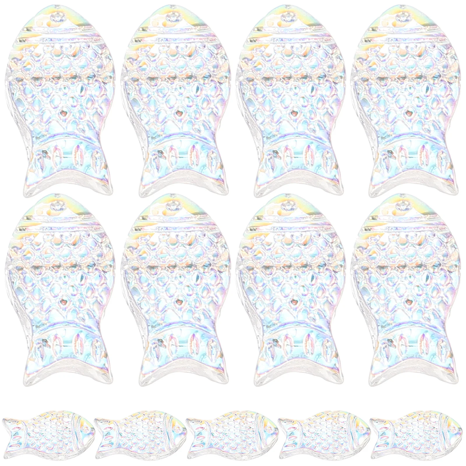 

50Pcs Fish Glass Beads Bright Color Smooth Surface for Bracelet Making Jewelry DIY Accessories Glass Beads for Jewelry Making