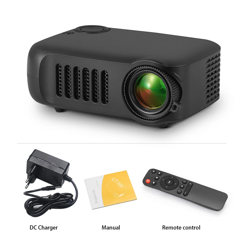 Support 1080P Full HD Movie Play A2000 Portable Projector LED Home Theater Projector Mini Cinema Smart TV Beamer