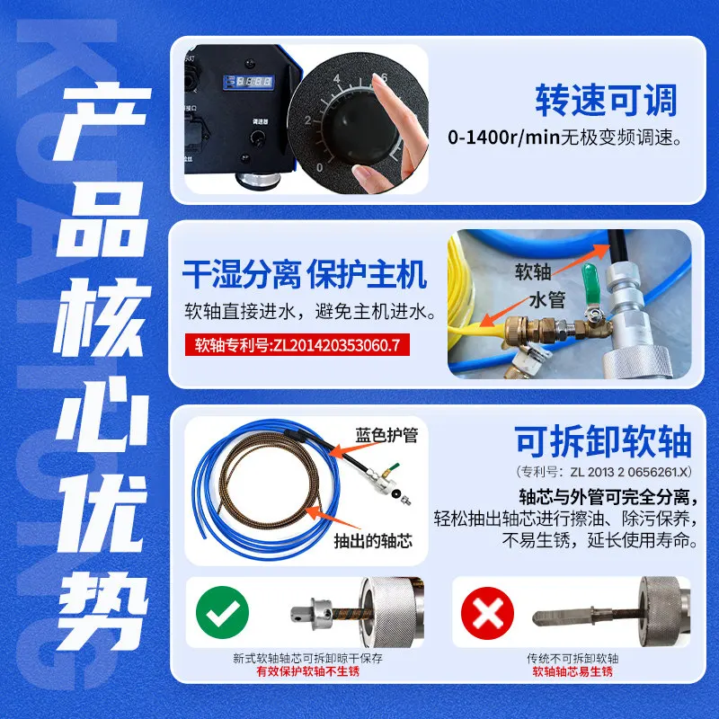 AOLIVIYA Central Air Conditioner Condenser Copper Tube Cleaning Tool For Heat Exchanger Coil Water Cooled Specialty Tools
