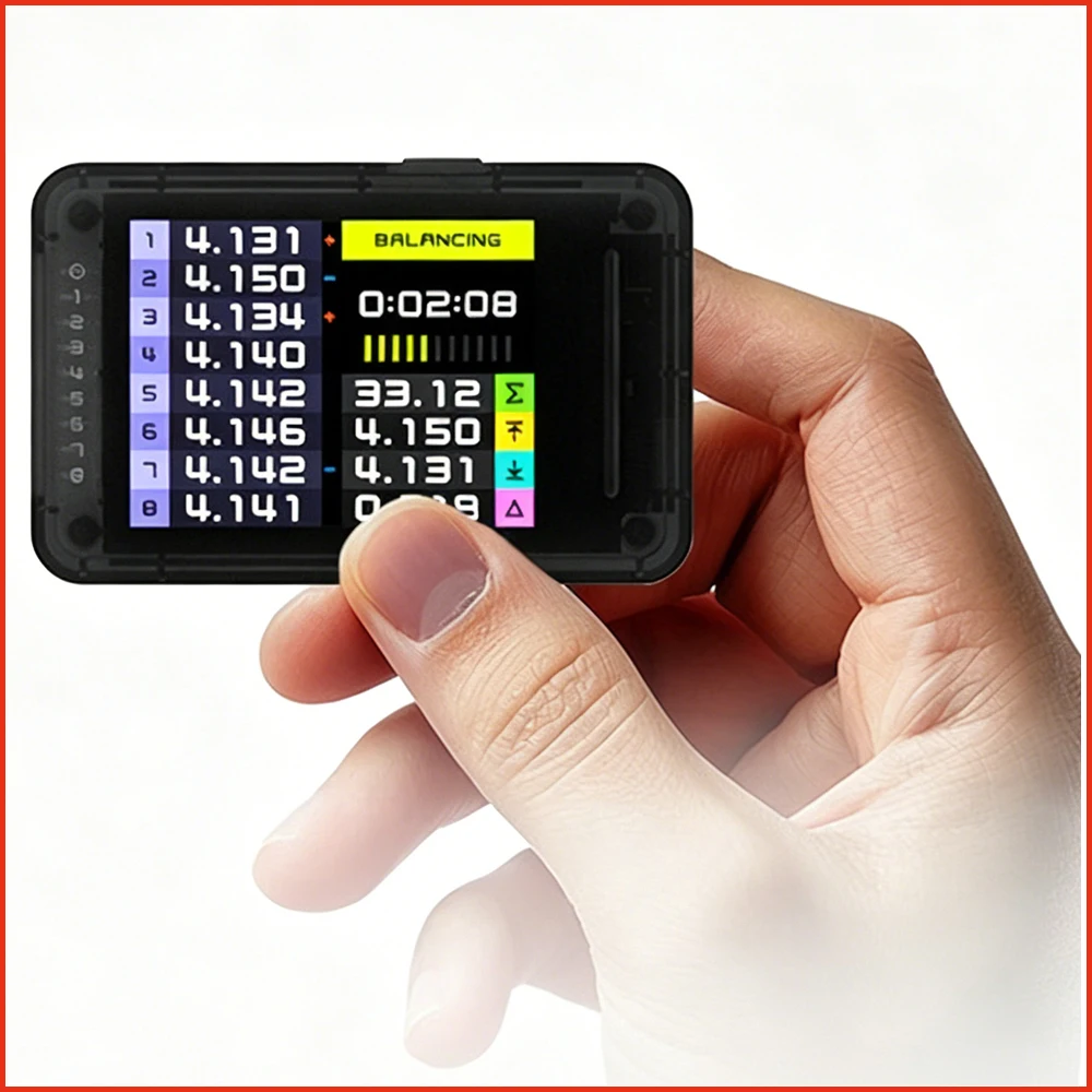 ISDT BL8 2S-8S 3A Smart Battery Monitor XH2.54 Interface Wide-View Angle Color Screen APP Control