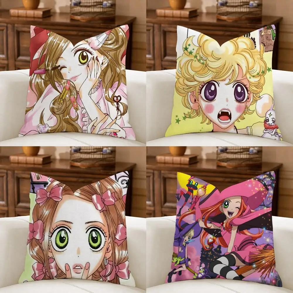 Anime S-Sugar Sugar Rune Cushion Cover Organic Linen Square Pillow Case Durable Non-Allergenic And Kind To Skin