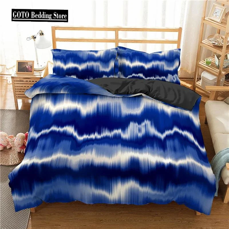 

Blue Bedclothes Winter Comforter Bedding Set Bed Linens Duvet Cover King Size Pillow Cases Modern Simple Bedroom Set Cover Hot