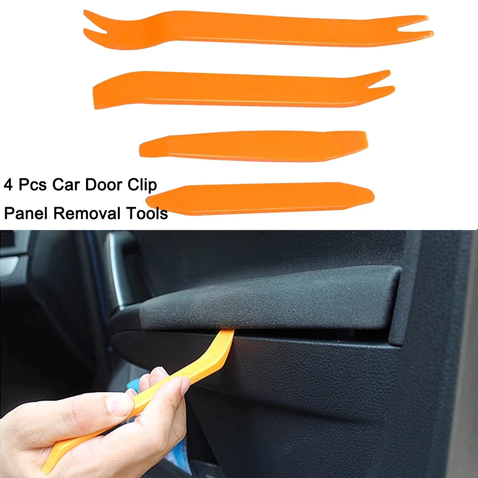 

4PCS Car Door Clip Panel Removal Tools Audio Video Dashboard Dismantle Kits Installer Pry Tool Plastic Trim Panel Repair Tools