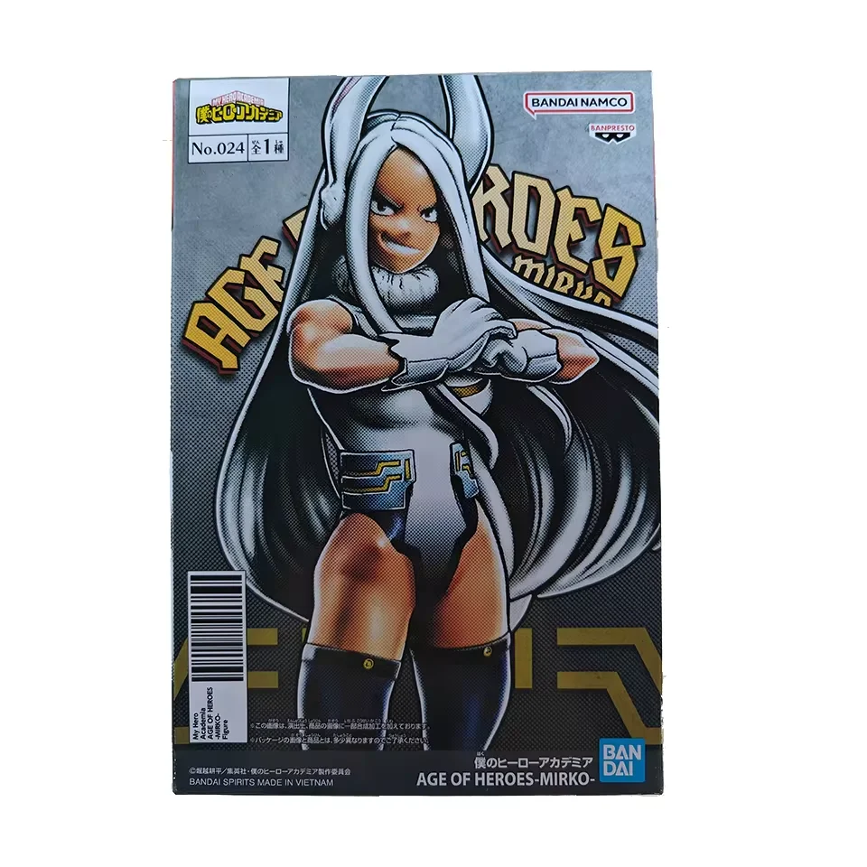 Original Genuine BANDAI My Hero Academia 15cm Miruko PVC Anime Action Figure Collection Toy Model Gifts for Girl Statue in Stock