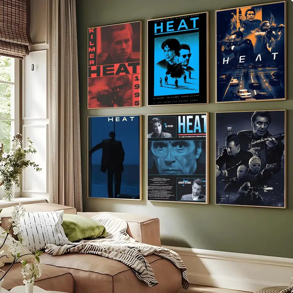 Crime Movie H-Heat Poster Self-adhesive Advanced Aesthetic Printing Paper Wall Art For Living Room Home Decor