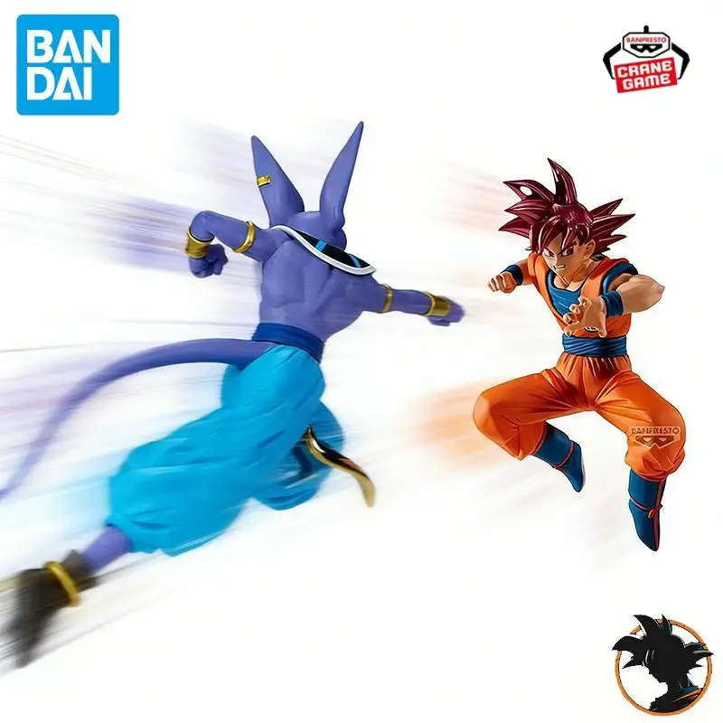 Bandai Original Banpresto Dragon Ball Super Match Makers Beerus Super Saiyan Son Goku Action Figure Anime Figuras Doll Toys Gift