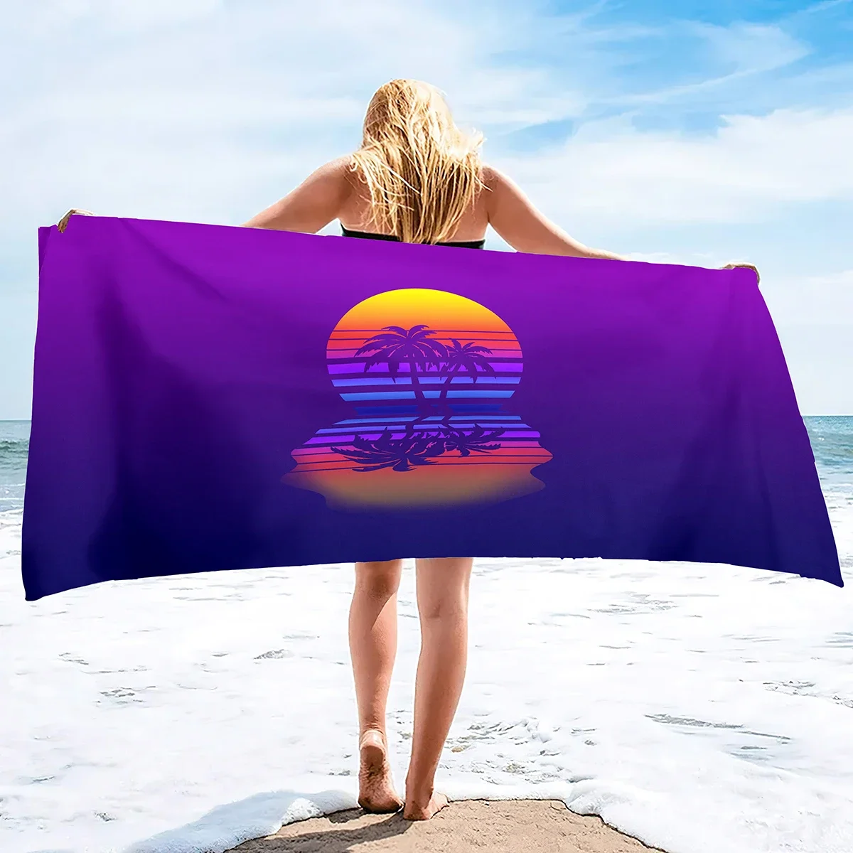 Quick Dry Travel Towel Neon Lights Fast Drying Ultra Soft Microfiber Towels Essential for Camping, Backpacking,Yoga,Swimming,Gym