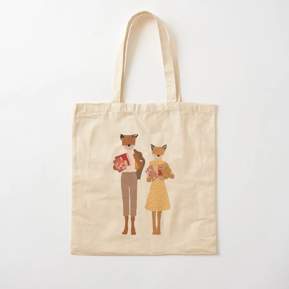 Special Present fantastic mr. fox family on a motorbike Cute Graphic Gifts Tote Bag Fabric bag female bag