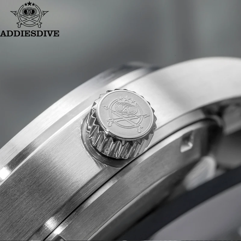 ADDIESDIVE メンズ 自動巻き時計 NH35A 機械式時計 防水 アナログ時計 サファイアガラス BGW9 夜光 レザーストラップ付き