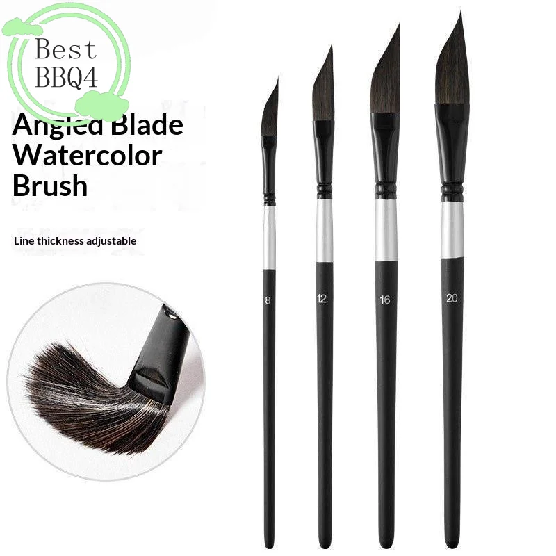 (BBQ4)1/4Pc Hand-painted Art Drawing Brush Pull Wire Paint Brush Gouache Nylon Hair Watercolor Pen Water Painting Pen